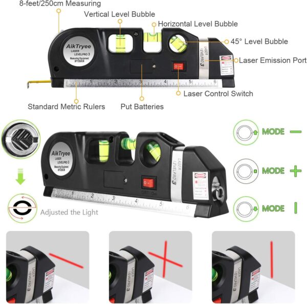 Laser Level Line Tool, Multipurpose Laser Level Kit - Image 7