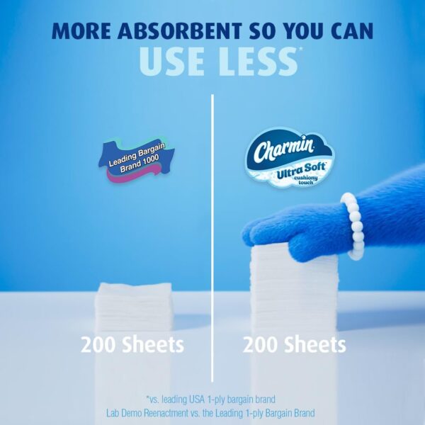 Charmin Ultra Soft Cushiony Touch Toilet Paper, 24 Family Mega Rolls - Image 9