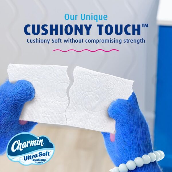 Charmin Ultra Soft Cushiony Touch Toilet Paper, 24 Family Mega Rolls - Image 5