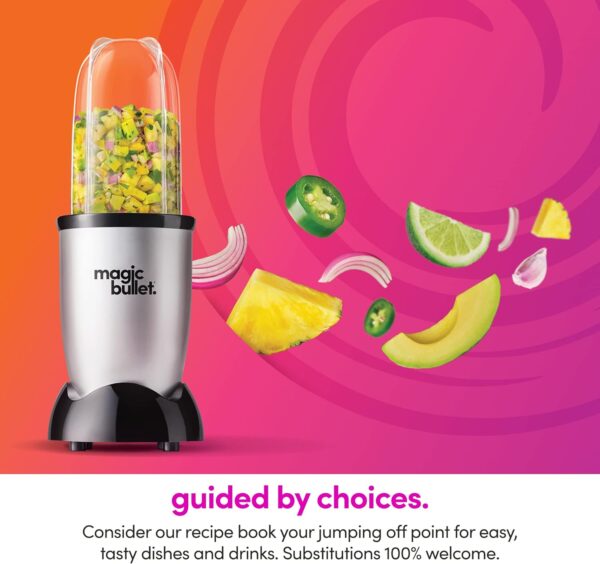 Magic Bullet Blender, Small, Silver, 11 Piece Set - Image 5