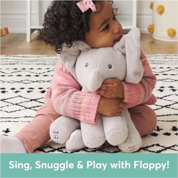 GUND Baby Animated Flappy The Elephant Plush, Singing Stuffed Animal Baby Toy for Ages 0 and Up, Gray, 12" - Image 8