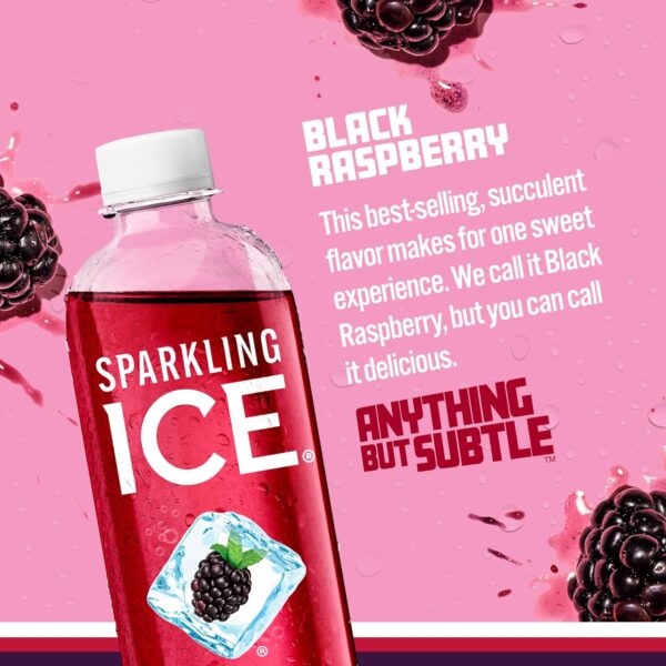 Sparkling Ice, Black Raspberry Sparkling Water - Image 3