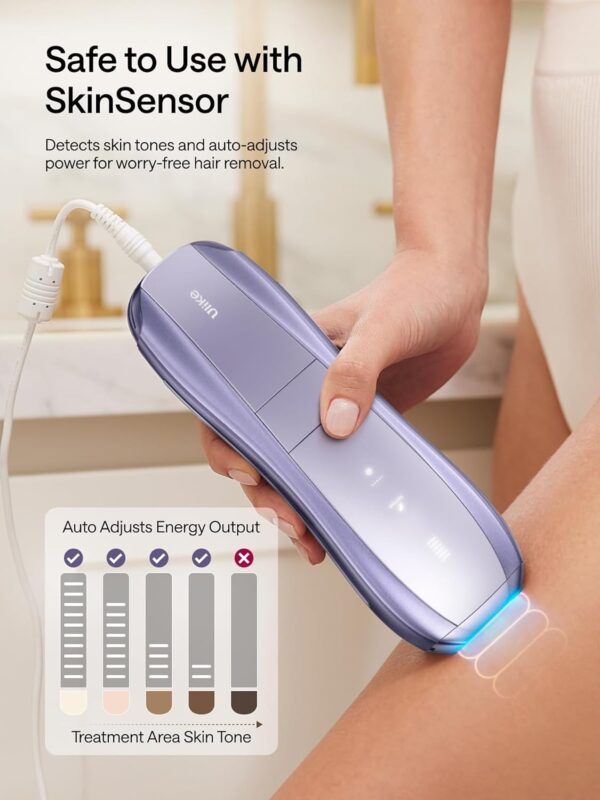 Ulike Laser Hair Removal, Air 10 IPL Hair Removal for Women and Men, 65°F Ice-Cooling Contact, Dual Lights, Skin Sensor & SHR Mode* for Nearly Painless, Effective & Long-Lasting Hair Removal from Home - Image 8