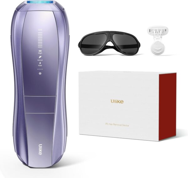 Ulike Laser Hair Removal, Air 10 IPL Hair Removal for Women and Men, 65°F Ice-Cooling Contact, Dual Lights, Skin Sensor & SHR Mode* for Nearly Painless, Effective & Long-Lasting Hair Removal from Home