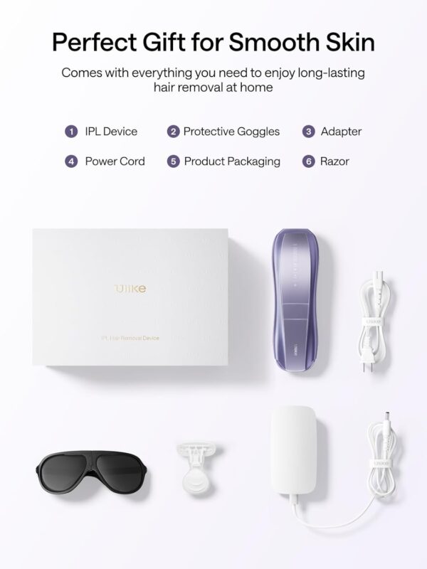 Ulike Laser Hair Removal, Air 10 IPL Hair Removal for Women and Men, 65°F Ice-Cooling Contact, Dual Lights, Skin Sensor & SHR Mode* for Nearly Painless, Effective & Long-Lasting Hair Removal from Home - Image 3