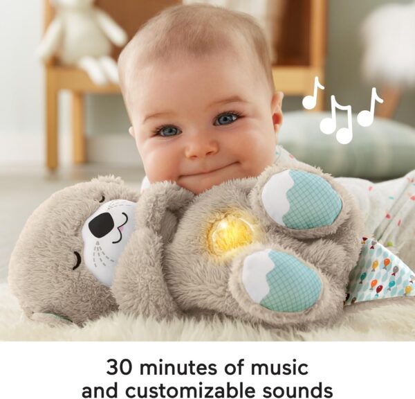 Fisher-Price Baby Toy Soothe 'n Snuggle Otter Portable Plush Sound Machine with Music Lights & Breathing Motion for Newborns 0+ Months - Image 2