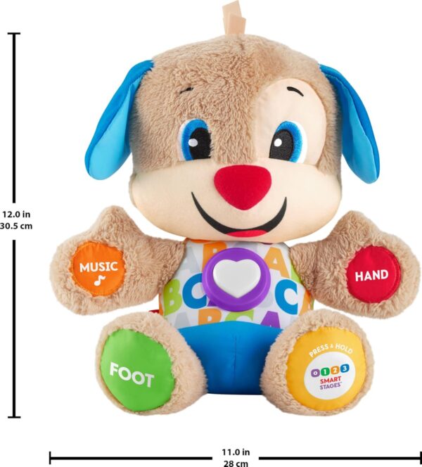 Fisher-Price Baby & Toddler Toy Laugh & Learn Smart Stages Puppy Musical Plush with Lights & Phrases for Infants Ages 6+ Months - Image 2