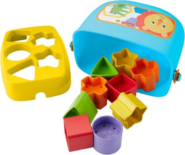 Fisher-Price Infant Gift Set with Baby’s First Blocks (10 Shapes) and Rock-a-Stack Ring Stacking Toy for Ages 6+ Months (Amazon Exclusive) - Image 11