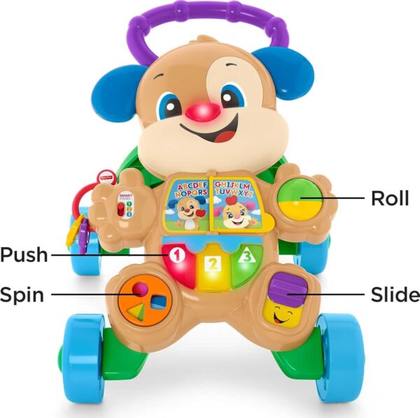 Fisher-Price Baby Toy Laugh & Learn Smart Stages Learn with Puppy Walker with Music Lights & Activities for Infants Ages 6+ Months - Image 2