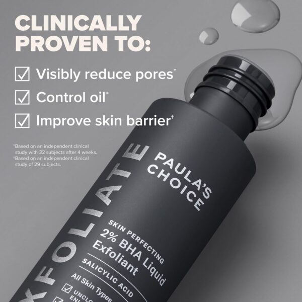 Paulas Choice--SKIN PERFECTING 2% BHA Liquid Salicylic Acid Exfoliant--Facial Exfoliant for Blackheads, Enlarged Pores, Wrinkles & Fine Lines, 4 oz Bottle - Image 5