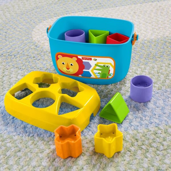 Fisher-Price Infant Gift Set with Baby’s First Blocks (10 Shapes) and Rock-a-Stack Ring Stacking Toy for Ages 6+ Months (Amazon Exclusive) - Image 6