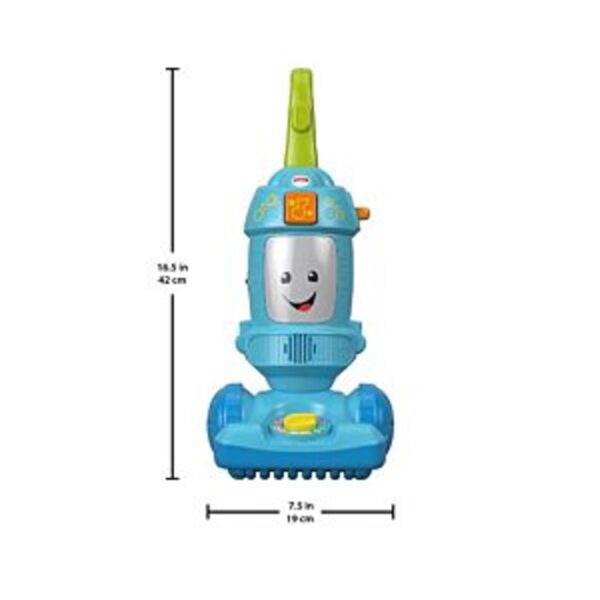 Fisher-Price Toddler Toy Laugh & Learn Light-Up Learning Vacuum Musical Push Along for Pretend Play Infants Ages 1+ Years​ - Image 6