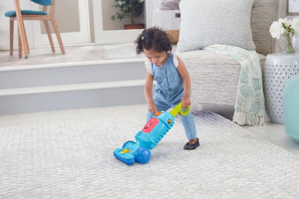 Fisher-Price Toddler Toy Laugh & Learn Light-Up Learning Vacuum Musical Push Along for Pretend Play Infants Ages 1+ Years​ - Image 5