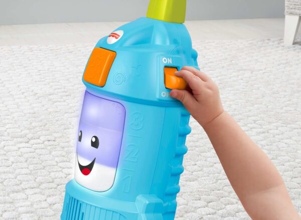 Fisher-Price Toddler Toy Laugh & Learn Light-Up Learning Vacuum Musical Push Along for Pretend Play Infants Ages 1+ Years​ - Image 3