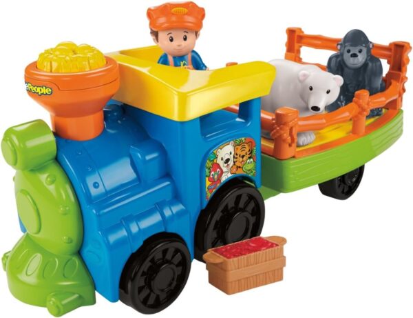 Fisher-Price Little People Toddler Toy Train Choo-Choo Zoo with Music Sounds and 3 Figures for Pretend Play Ages 1+ Years - Image 4