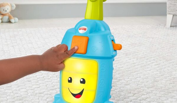 Fisher-Price Toddler Toy Laugh & Learn Light-Up Learning Vacuum Musical Push Along for Pretend Play Infants Ages 1+ Years​ - Image 2