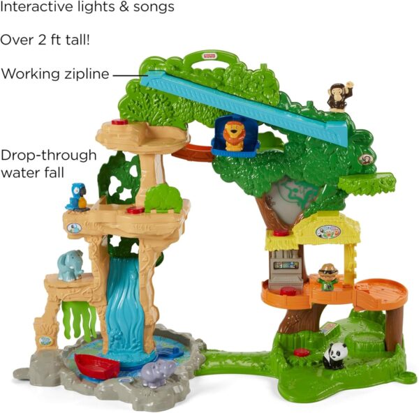 Fisher-Price Little People Toddler Toy Share & Care Safari 2-Ft Tall Playset with Lights Sounds & 7 Figures for Pretend Play Ages 1+ years - Image 11