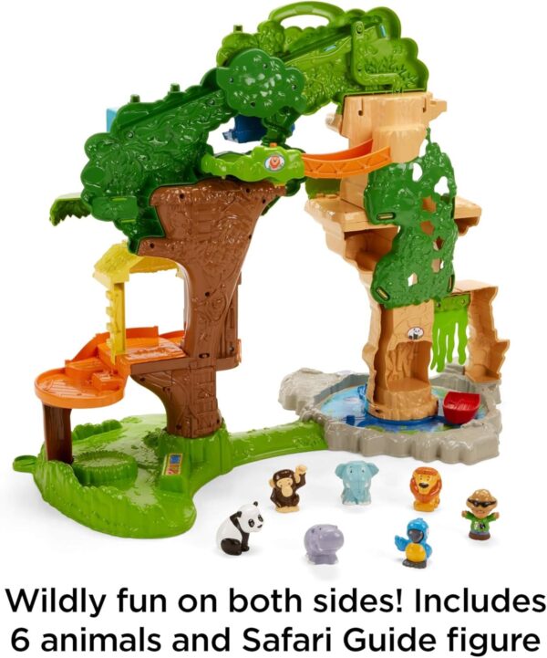 Fisher-Price Little People Toddler Toy Share & Care Safari 2-Ft Tall Playset with Lights Sounds & 7 Figures for Pretend Play Ages 1+ years - Image 10