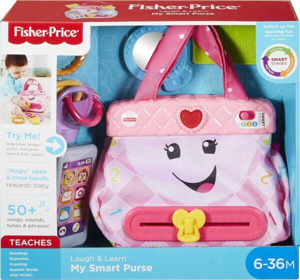 Fisher-Price Baby & Toddler Toy Laugh & Learn My Smart Purse with Lights - Image 6