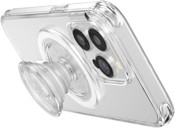 PopSockets Phone Grip Compatible with MagSafe, Adapter Ring for MagSafe Included, Phone Holder, Wireless Charging Compatible - Clear - Image 6