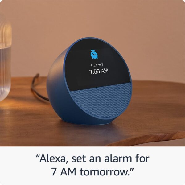 Amazon Echo Spot, Smart alarm clock with vibrant sound - Image 3