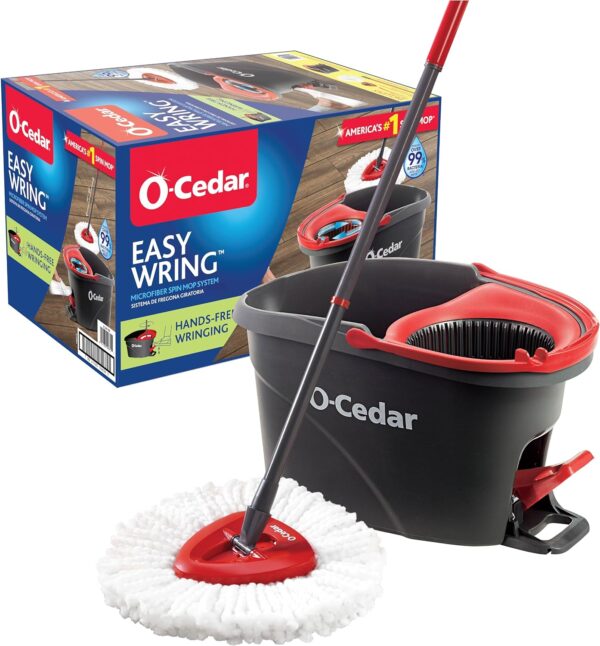 O-Cedar EasyWring Microfiber Spin Mop & Bucket Floor Cleaning System