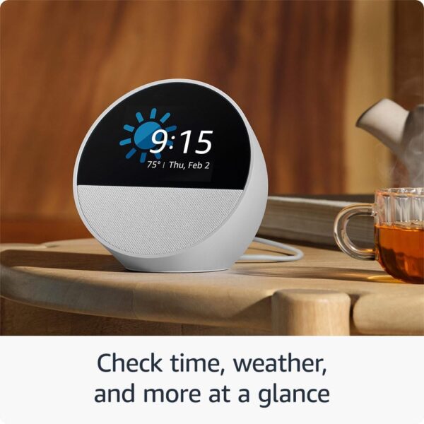 Amazon Echo Spot, Smart alarm clock with vibrant sound - Image 5