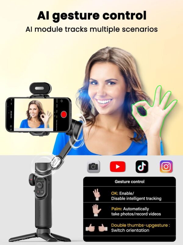 Gimbal Stabilizer for Smartphone, XE AI Version - Image 5