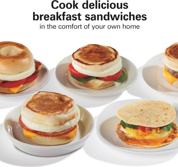 Hamilton Beach Dual Breakfast Sandwich Maker with Timer - Image 6