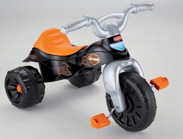 Fisher-Price Harley-Davidson Toddler Tricycle Tough Trike Toy Bike with Handlebar Grips - Image 8