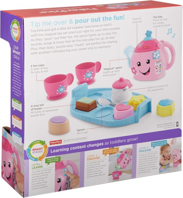 Fisher-Price Toddler Toy Laugh & Learn Sweet Manners Tea Set - Image 6