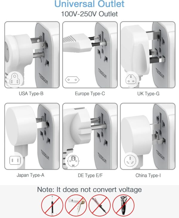 TESSAN Universal Travel Adapter - Image 2